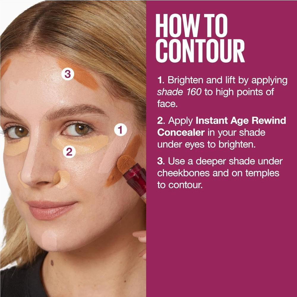 Maybelline New YORK, КОНСИЛЕР, Мгновенная перемотка возраста, ЛАСТИК, МНОГОРАЗОВЫЙ, 122 ПЕСКА, 0,2 эт. унция (6 мл) - 4