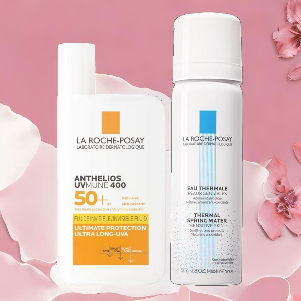 LA ROCHE-POSAY / Invisible fluid, Anthelios UVmune 400 SPF 50+, 50 ml + Thermal spring water, 50 ml - 1