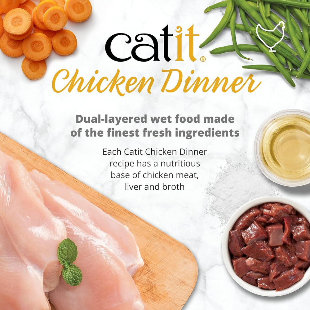 Catit Chicken Dinner, Beef & Pumpkin, Pack of 6 x 80g - 4
