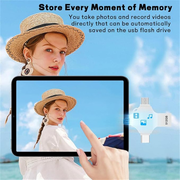 thumbnail image 2 of Photo Stick USB Flash Drive 512GB AOIRHLA - 4 In 1 USB 3.0 High Speed Thumb Drive Memory Stick Portable Mini Jump Drive Storage Device For Smartphone/Laptop/PC/Android External Data Storage In Kenya 2 of 14