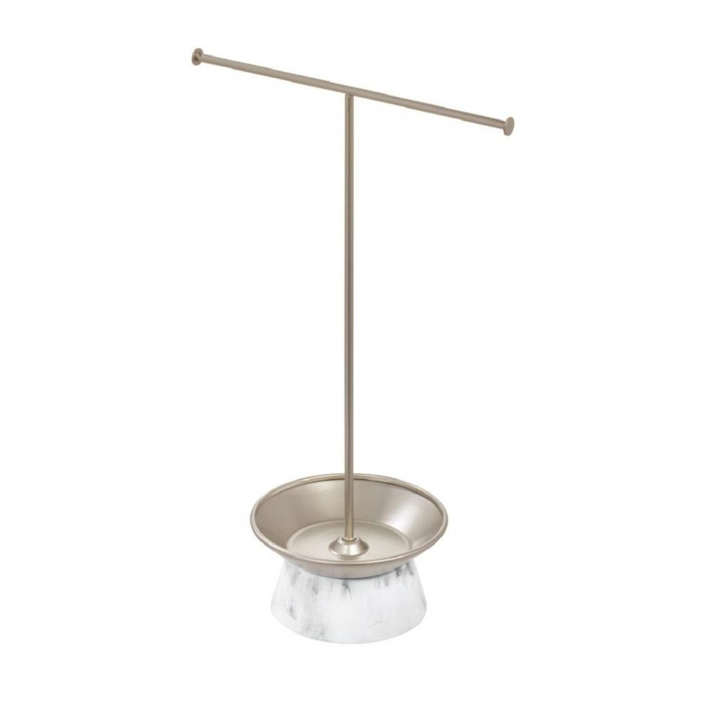 Inter design Dakota Jewelry Stand White Marble  Satin - 1