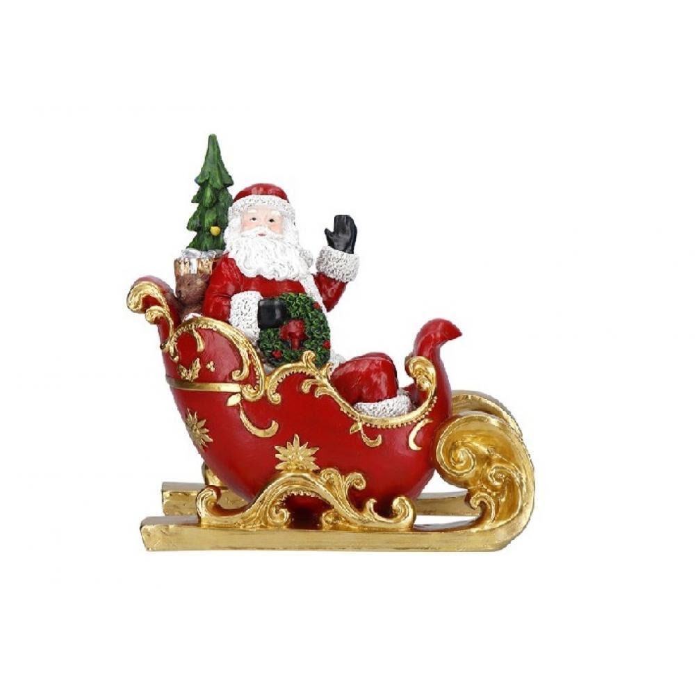 Christmas Creations Santa In Sleigh Poly - 1