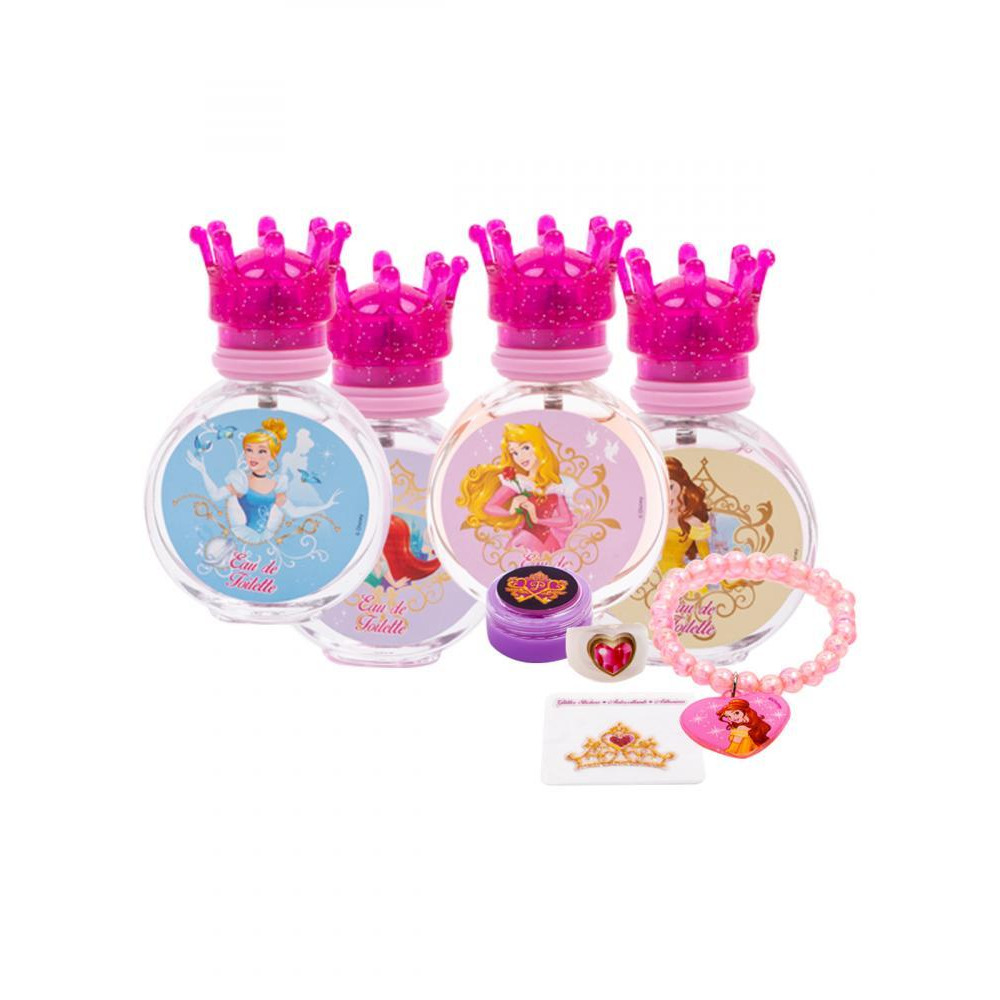 Disney Princess Eau De Toilette 30ML 4PC Perfume + 4PC ACC Set - 1