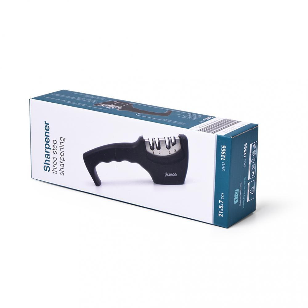 Fissman Ceramic Rods Three Step Sharpening Silver/Black 21x5x7cm - 7