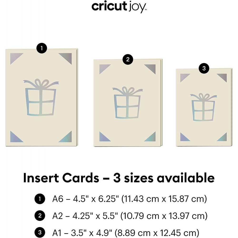 Cricut Joy Insert Cards, Gray & Silver Holographic Multicolour 4.25 x 5.5 inch - 5