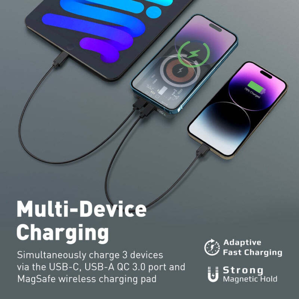 Promate TransPack-5 Transparent 15W MagSafe wireless charging power bank - 5