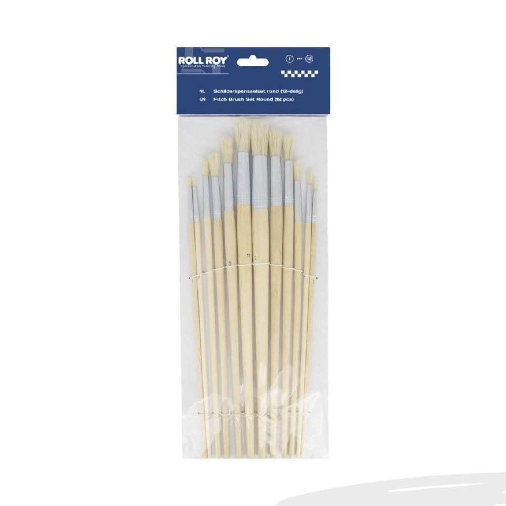 Кисть Roll Roy Artist, КРУГЛАЯ, 12 Шт. - 1