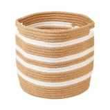 سلة من حبل القنب من هوم سميث، لون أبيض طبيعي، عمق 28 × ارتفاع 28 سم - 1 miniature
