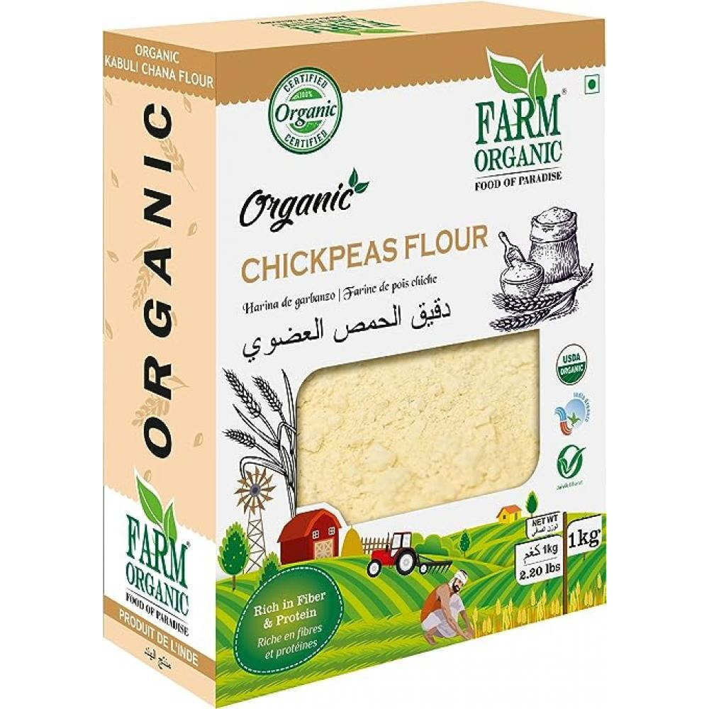 Farm Organic Gluten Free Dollar Chickpeas Flour 1kg - 1
