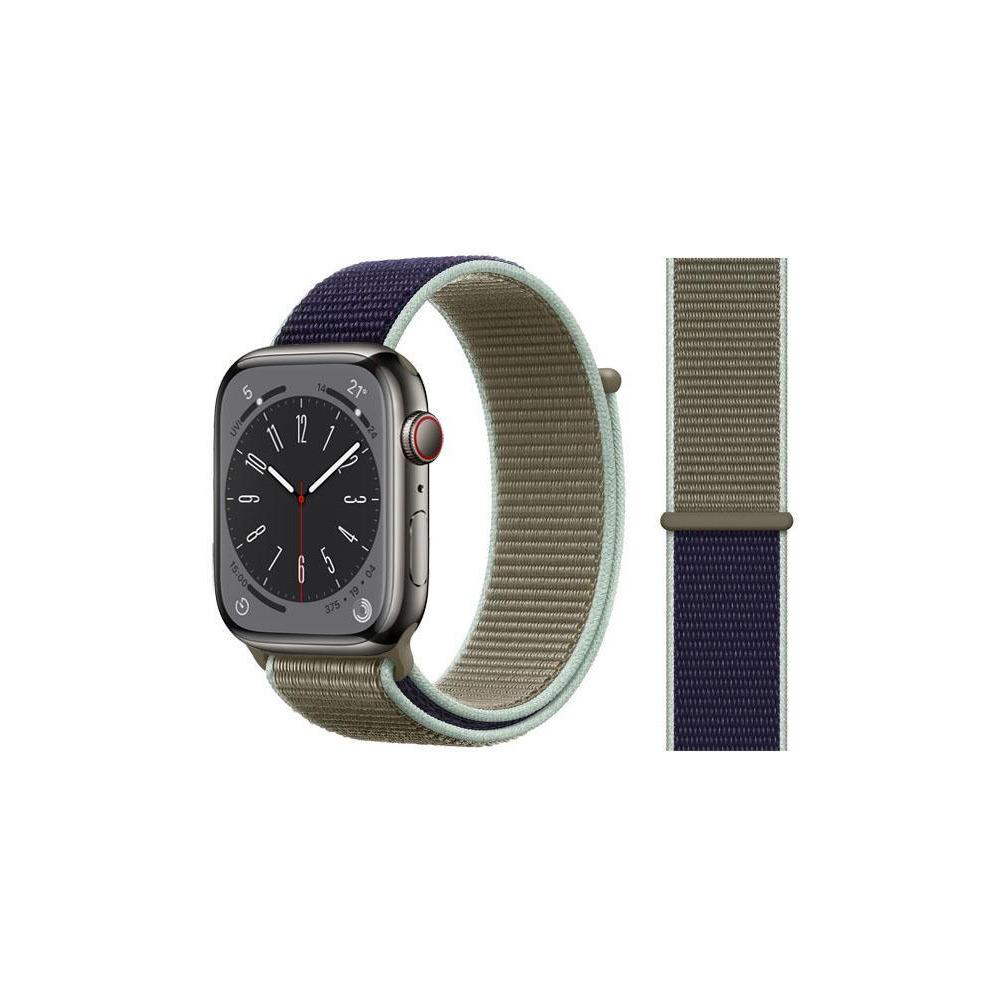 Perfii Nylon Loop Replacement Band for Apple Watch 49/45/44/42mm Series Ultra/8/7/6/SE/5/4/3 - 1