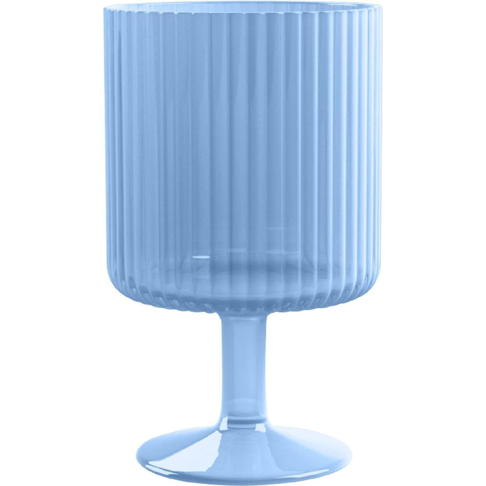 TarHong Essentials Mesa Drinkware, Polypro, Shatterproof, Indoor\/Outdoor, Stacking Goblet, Aqua - 1