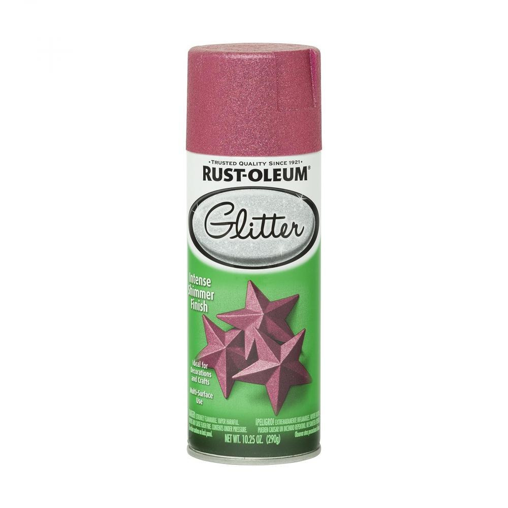 Rust-Oleum Glitter Spray Paint Bright Pink 10.25 Oz. - 1