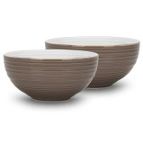 Fissman 2-Piece Bowls Firmina Brown 14.5x7cm / 620ml New Bone China - 4 miniature