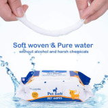 Pet Soft / Pet wipes, Apple scent, 20x15 cm, 100 pcs - 4 miniature