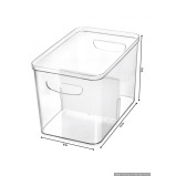 Inter Design Crisp Divided Bin 8 x 12 x8 Clear/Matte White - 5 miniature