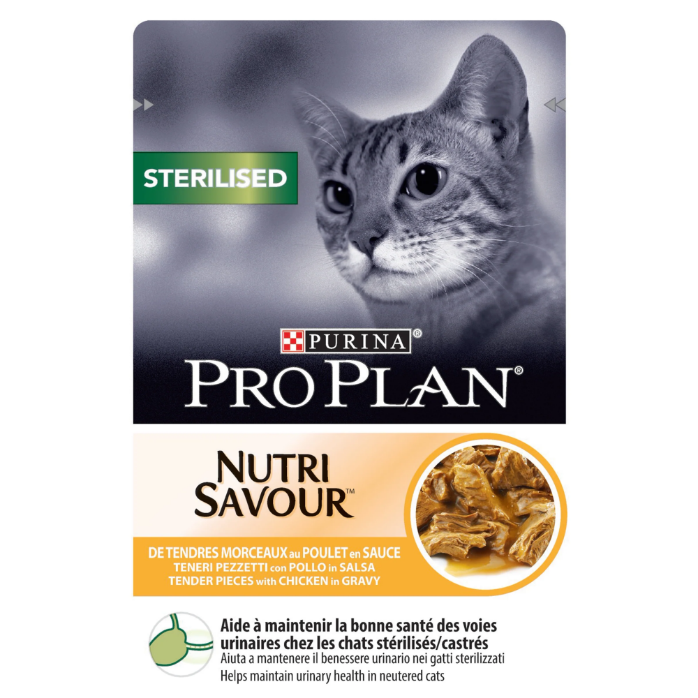 Корм Для Кошек Purina Pro Plan Для ВЗРОСЛЫХ, Стерилизованный, С Курицей, В УПАКОВКЕ, 85 г - 1