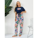 طقم بيجامة منزلي من Hidden BEAUTY Lingerie، أزرق داكن - XL - 2 miniature