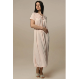 Hidden Beauty Lingerie Maternity 2 pcs - Pajamas Set with Robe - Pink, L - 2 miniature