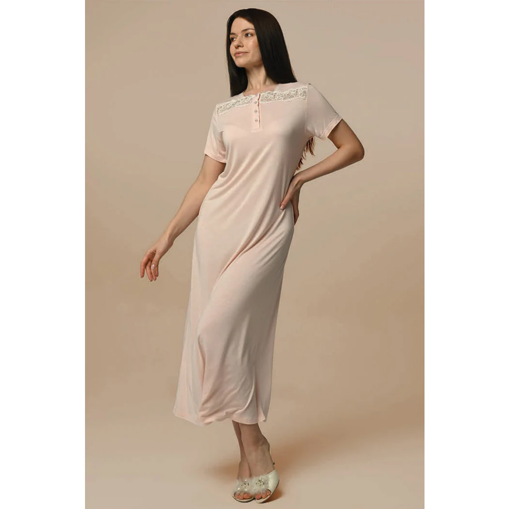 Hidden Beauty Lingerie Pajamas Set with Robe, Pink - XL - 2