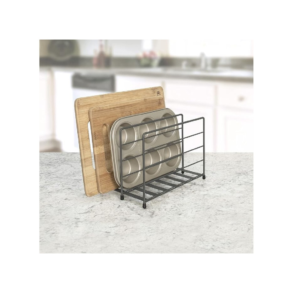 Spectrum Cabinet Bakeware and Cutting Board Organizer Grey - 5