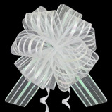 Оберните \& Сверните 5-ДЮЙМОВЫЙ бант Из Органзы С Лентой 15 ММ X 1,27 Метра, серебристый - 1 miniature