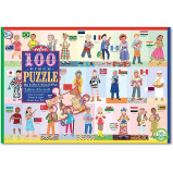 eeBoo Children of the World 100 Piece Puzzle for Education and fun to play for kids. - 1 miniature