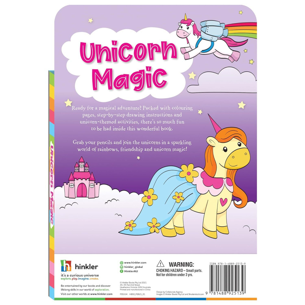 Hinkler Unicorn Magic Drawing, Coloring \& Activity Book Kaleidoscope - 6