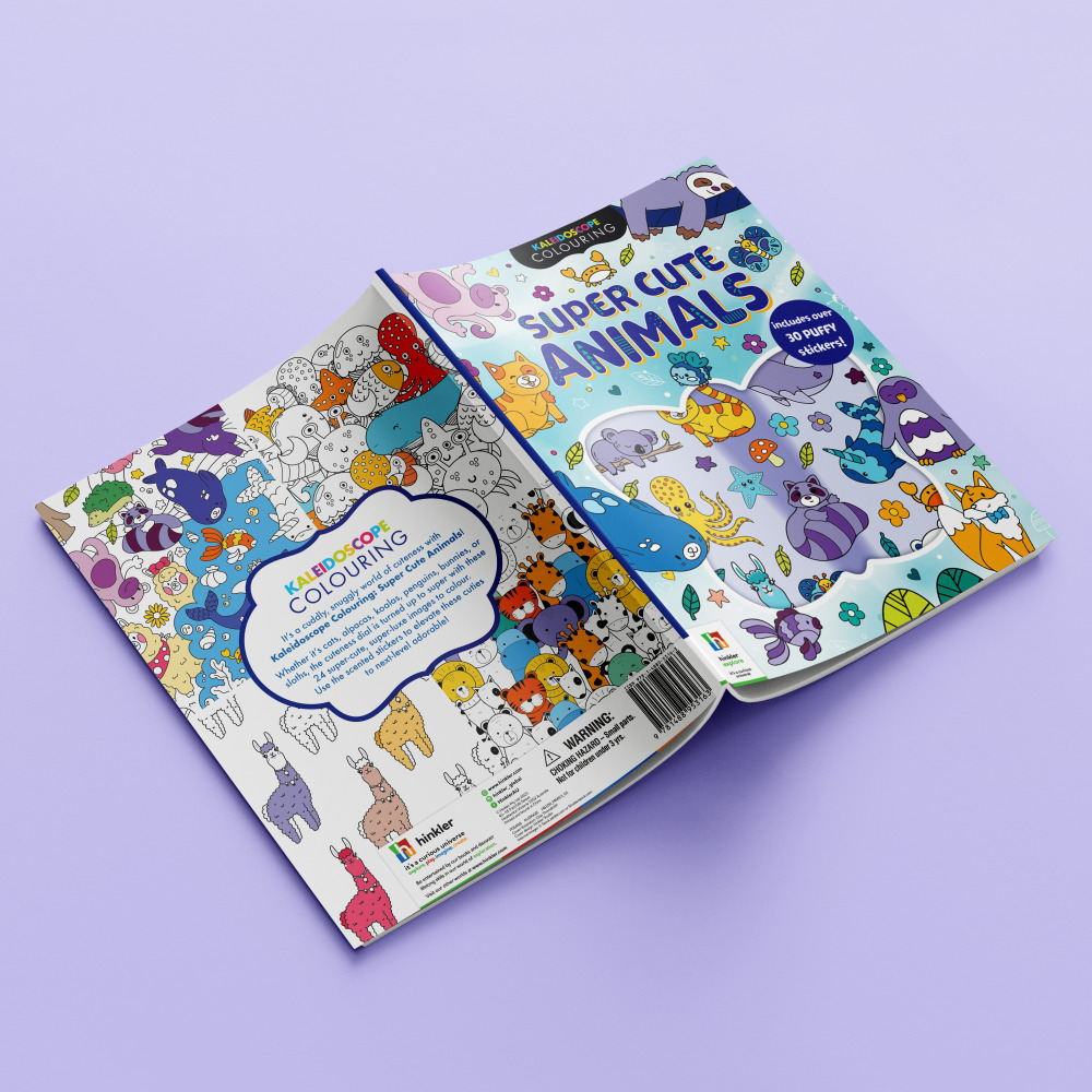 Hinkler Kaleidoscope Coloring Scented Stickers Super Cute Animals - 5