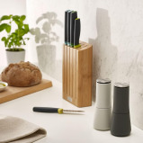 Joseph Joseph Milltop Salt and Pepper Grinder Set with Adjustable Grind Size Coarseness, Dark Gray/White - 5 miniature