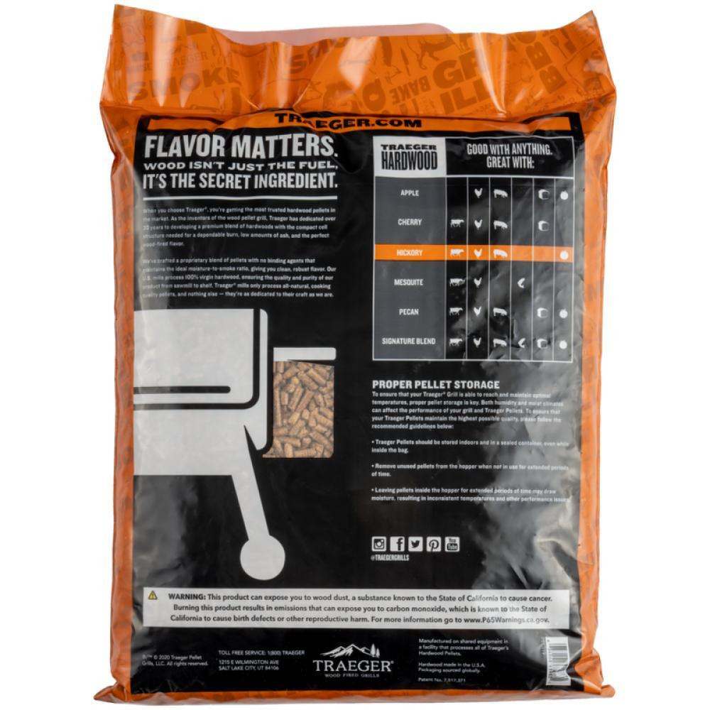 Traeger Hickory Bbq Wood Pellets 20Lb Bag - 2