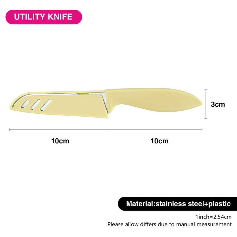 FISSMAN Utility Vegetable And Fruit Knife With Sheath Yellow - 2