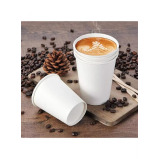 MARKQ / Disposable white paper cups, 210 ml, 8 cm, 50 cups - 8 miniature