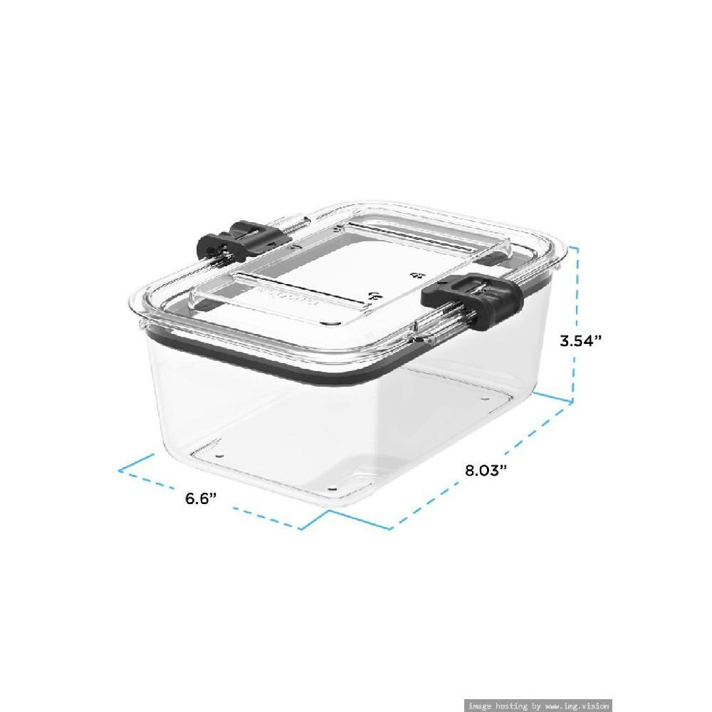 حاوية طعام لاتشلوك تريتان من بريبارا، سعة 5.25 كوب، مجموعة من قطعتين - 2