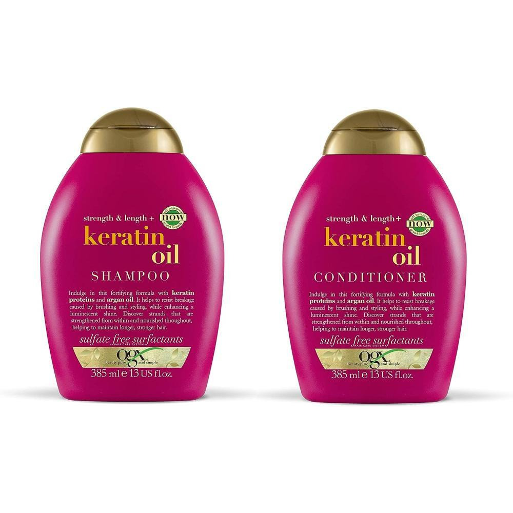 OGX Anti-breakage Keratin Oil Shampoo  Conditioner (13 Ounces) - 1