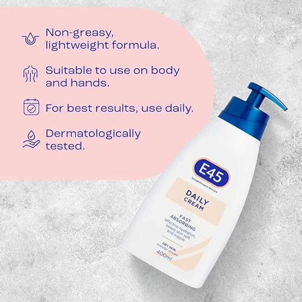 E45، كريم يومي للجسم، 400 مل - 2