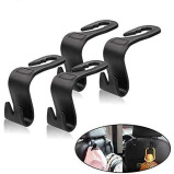 Chenmay / Vehicle car backseat headrest hanger storage organizer, black, 4 pcs - 1 miniature