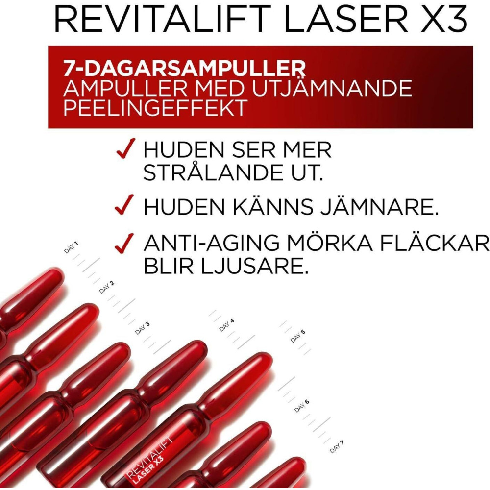 L'Oreal Paris Peel Revitalift Laser Renew, Serum 10 Percent Glycolic Acid Ampoules, 7 x 1 ml - 4