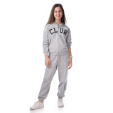 Girl's 2 piece Mil Set, Fullzipper Hoodie + Pants (13-14 yrs), Grey - 2 miniature