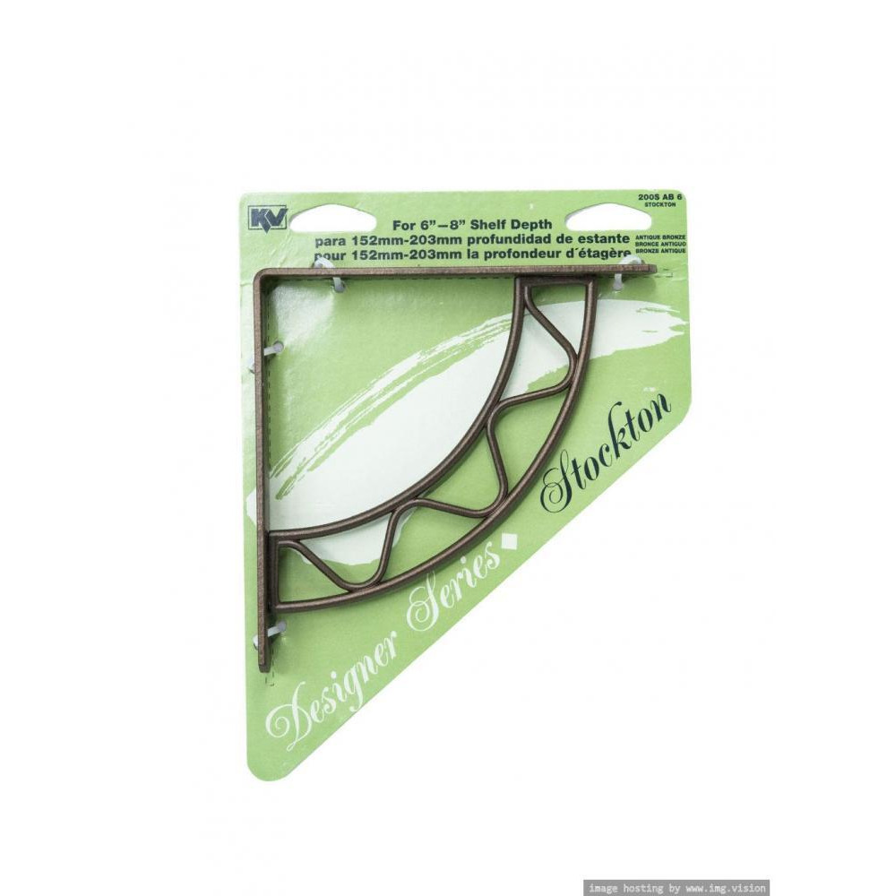 Knape & Vogt Stockton Style Brackets Antique Bronze 6'' - 1