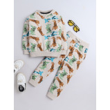 КОМПЛЕКТ ИЗ 2 Предметов: толстовка С ПРИНТОМ и Джоггеры для мальчиков (12-18 месяцев), бежевый - 3 miniature