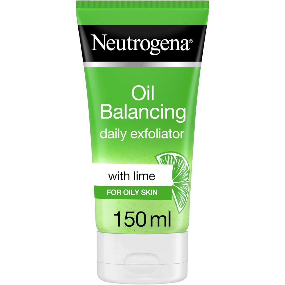 Neutrogena, Oil Balancing Daily Exfoliator, Lime & Aloe Vera, For Oily Skin, 150Ml - 1