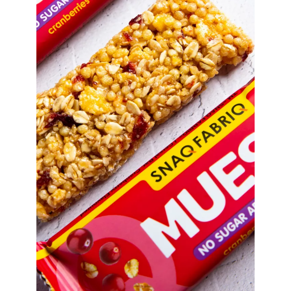 Snaq Fabriq, Muesli bar cranberries and peanut, 12x40 g - 2