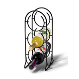 رف نبيذ من 3 زجاجات على شكل حدوة حصان من سبيكتروم باللون الأسود - 1 miniature