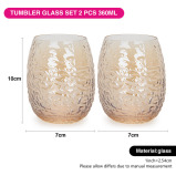 Fissman Tumbler Glass Set 2pcs 360ml (Solid Glass) - 2 miniature