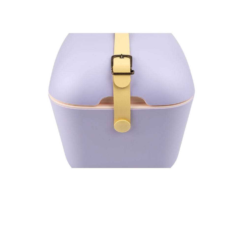 مبرد بولار بوكس المحمول - مبرد صغير سعة 12 لترًا، مبرد الشاطئ، مبرد صغير محمول، مبرد عتيق، مقبض قابل للتعديل، مبرد بولار بوكس، ليلك \& أصفر. - 4