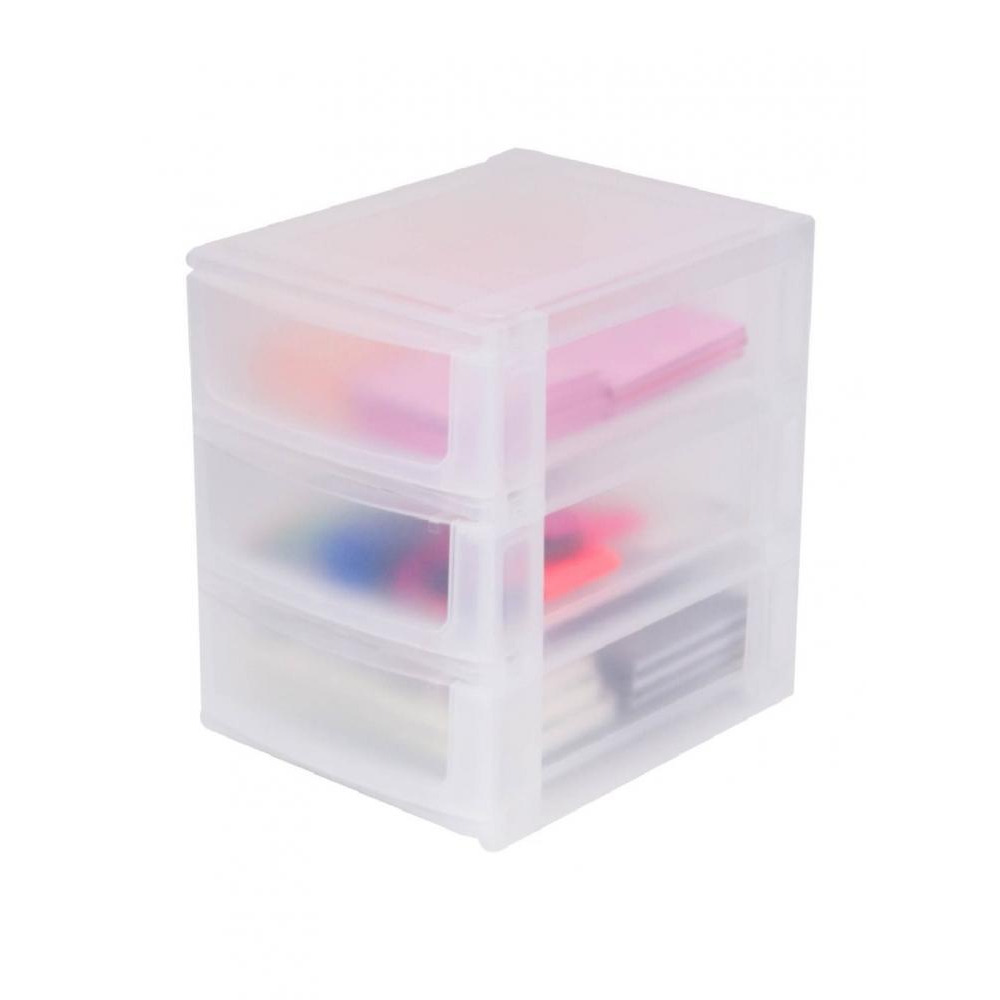 Маленький Органайзер-Штабелер Pearl Life С 3 Ящиками, полупрозрачный - 3