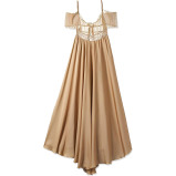 ملابس داخلية طويلة وأنيقة، لون ذهبي، مقاس واحد - 1 miniature