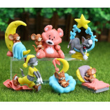 Tom Cat  and Jerry Mouse Figure PVC Statue collection model home car decoration kids gift toy - 1 miniature