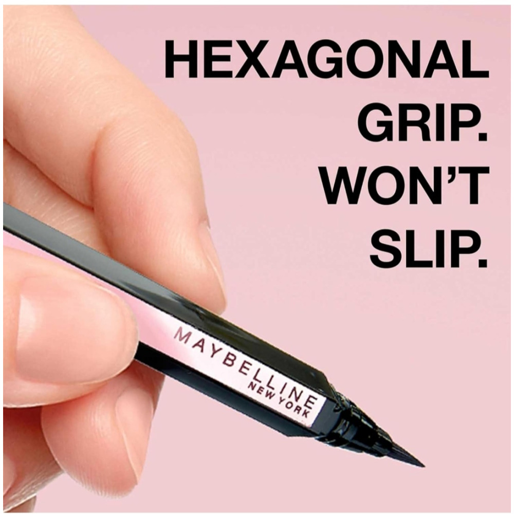 Maybelline New York Liquid Eyeliner, Brush Tip, Long-Lasting and Waterproof colour Black - 4