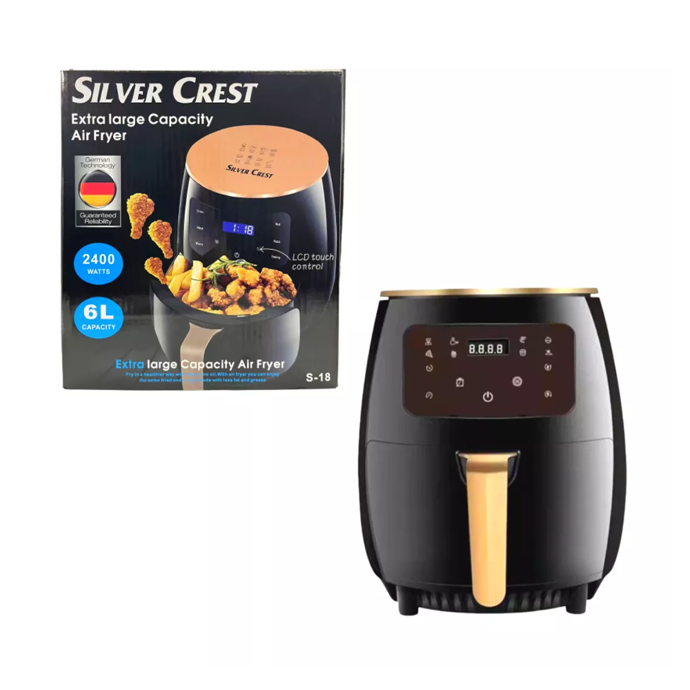 Silver Crest Air Fryer 2400 Watts, 6 Liters,LCD Touch Control - 1